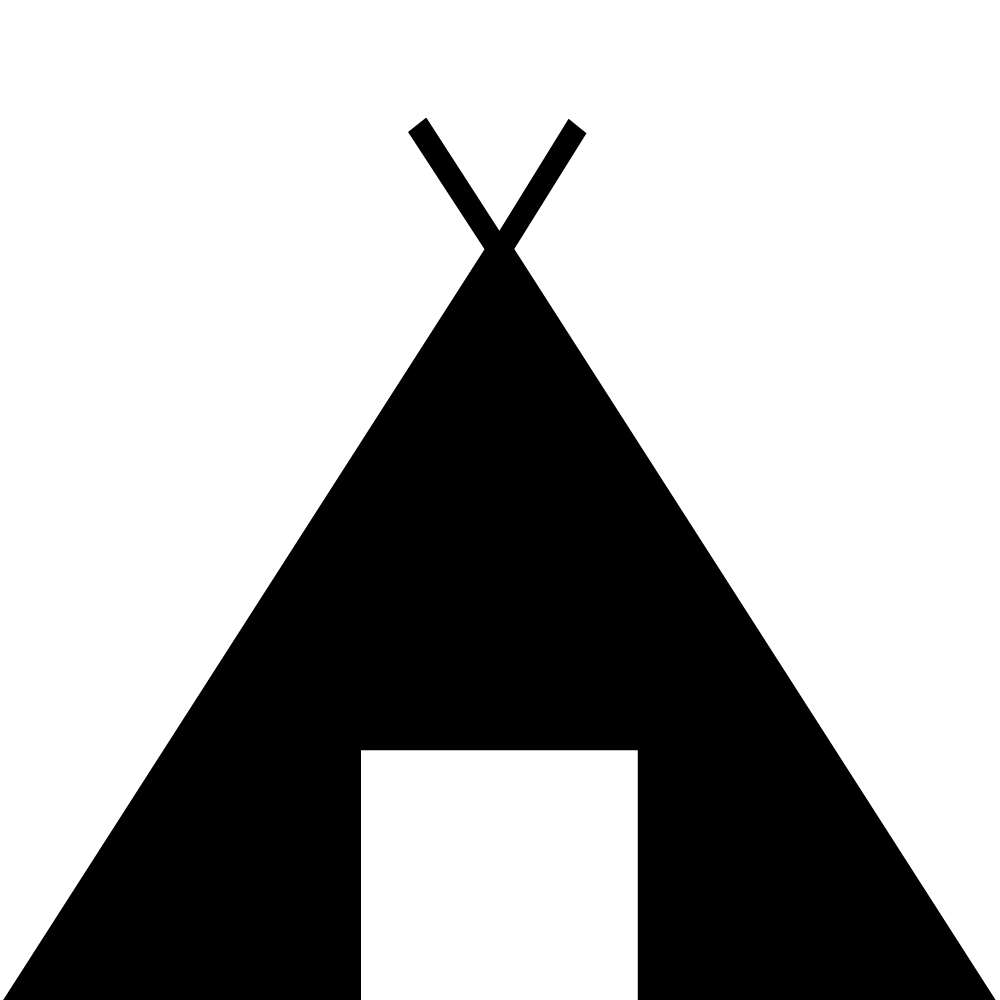 this icon of a camping tent indicates this product is good for camping and other outdoors activities.